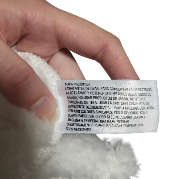 NWT Cat and Jack white fuzzy cardigan with pockets and hood with ears, size xl - Picture 4 of 9